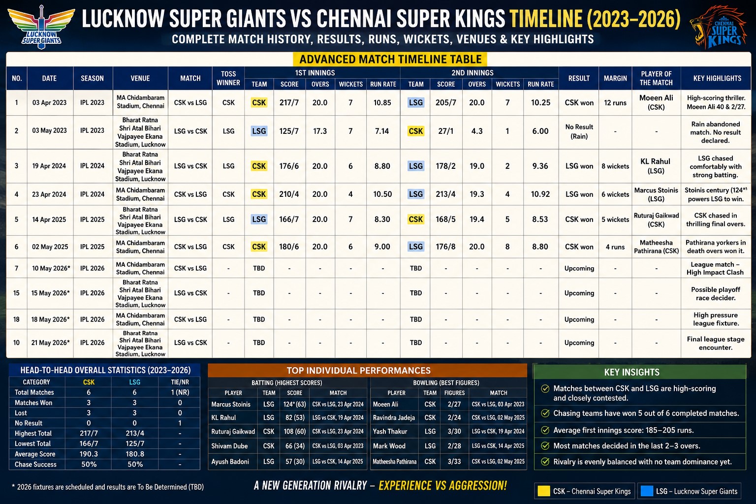 lucknow super giants vs chennai super kings timeline