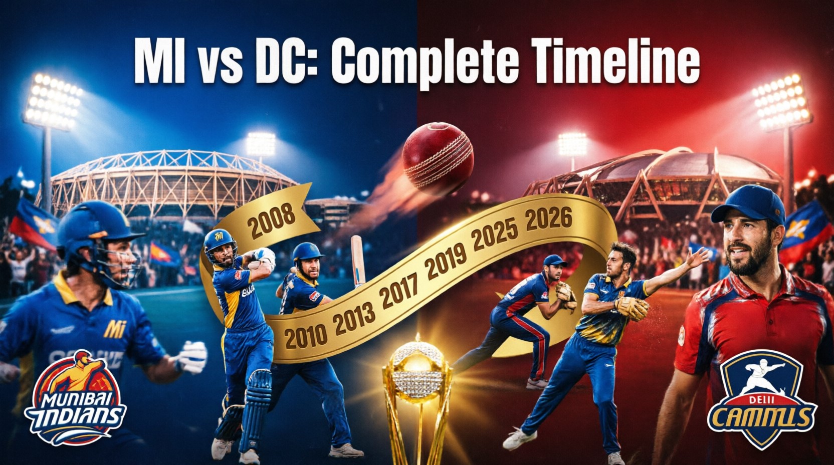 mumbai indians vs delhi capitals timeline