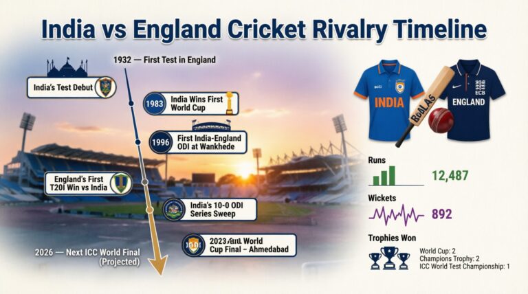 india national cricket team vs england cricket team timeline
