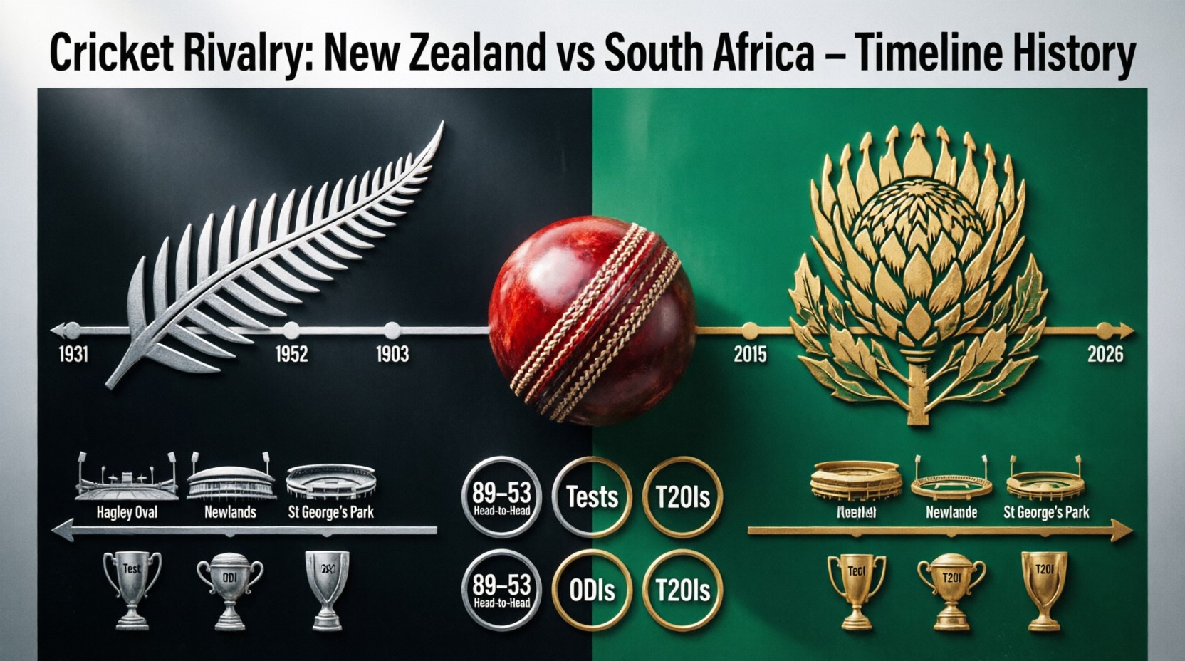 new zealand national cricket team vs south africa national cricket team timeline