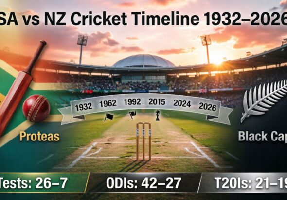 south africa national cricket team vs new zealand national cricket team timeline