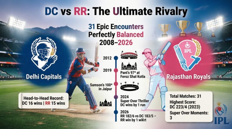 delhi capitals vs rajasthan royals timeline