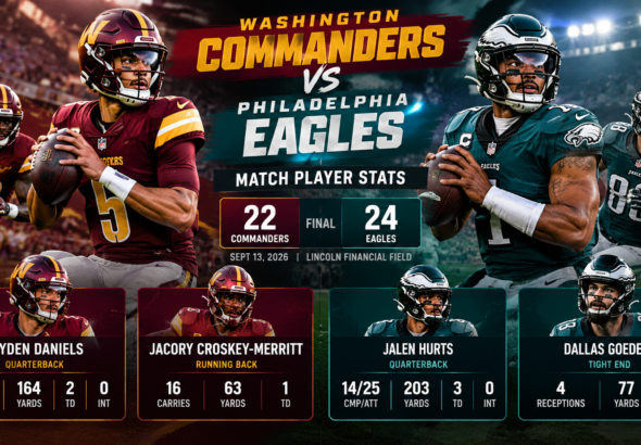 washington commanders vs philadelphia eagles match player stats